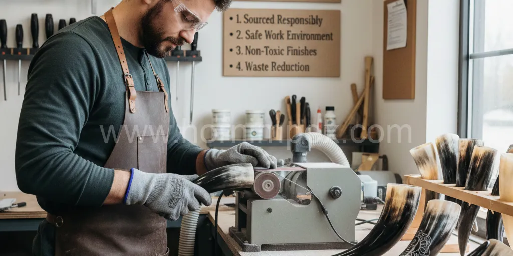 How Can You Craft Buffalo Horn Drinking Horns Ethically and Safely?
