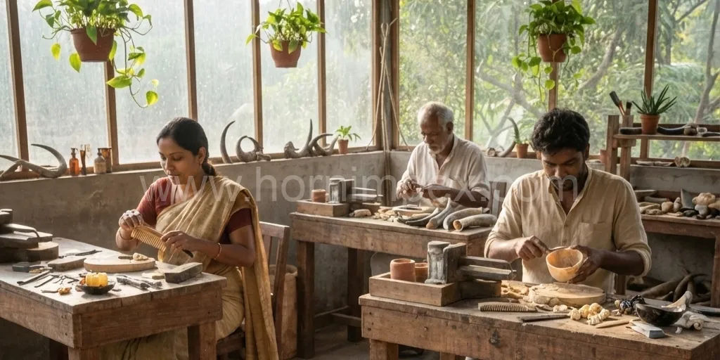 How HornImpex Sources and Crafts Ethically Made Buffalo Horn & Bone Products