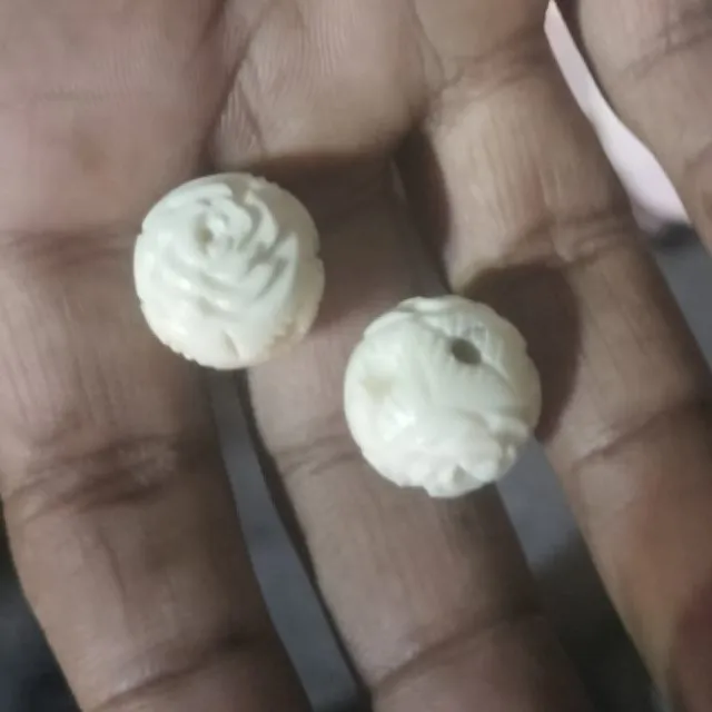 Buffalo Bone Beads With Flower Design – Bulk Supply & Export from India - Buffalo Horn & Bone Beads  - image 1