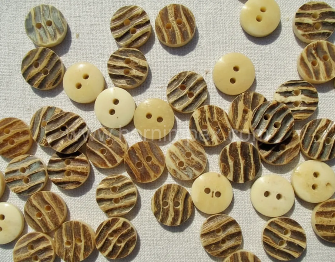Buffalo Horn Buttons – Natural, Handmade & Wholesale - Buffalo Horn Buttons - image 1