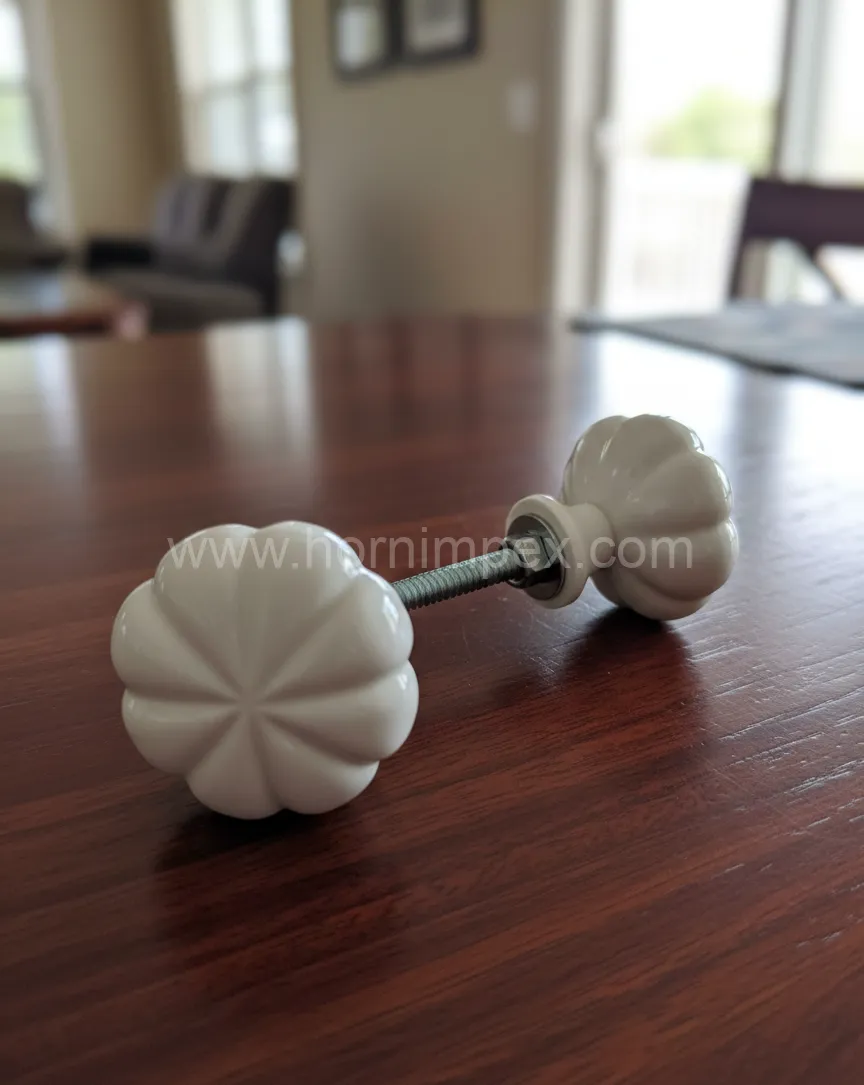 White Buffalo Bone Pumpkin Knob – Bulk Supply & Export from India - Door Knobs - image 1