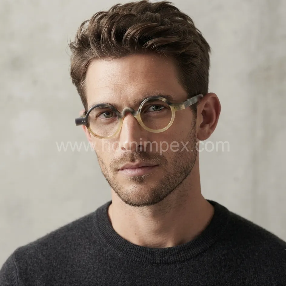Handcrafted Buffalo Horn Round Eyeglass Frames for Wholesale - Eyewear Frames - image 2