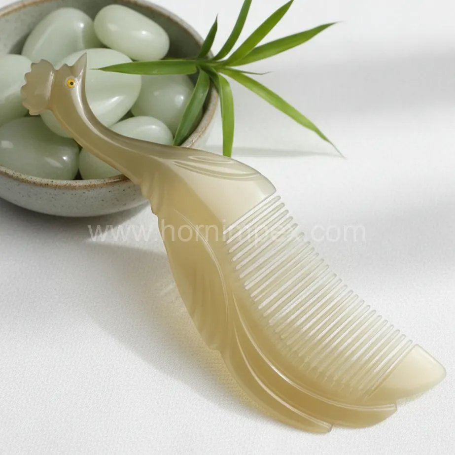 Buffalo Horn Wide Tooth Comb – Bulk Supply & Export from India - Buffalo Horn Combs - image 1