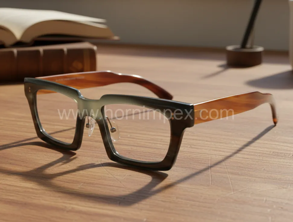 Premium Buffalo Horn Square Optical Eyeglass Frames Wholesale - Eyewear Frames - image 2