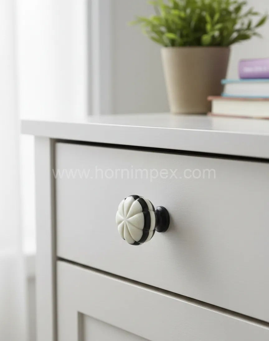 Carved Bone Resin Drawer Knob – Bulk Supply & Export from India - Door Knobs - image 2