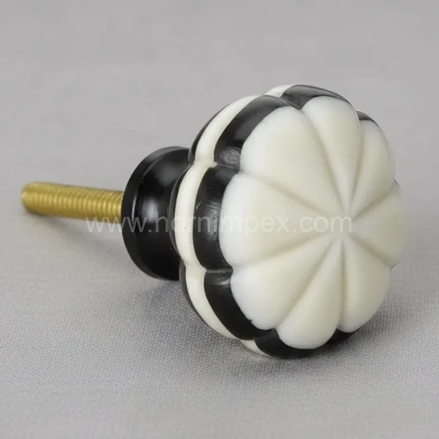 Carved Bone Resin Drawer Knob – Bulk Supply & Export from India - Door Knobs - image 1