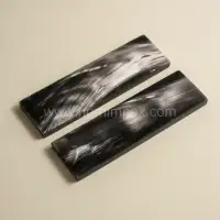Black Buffalo Horn Plate – Polished Horn Slabs Exporter from India - Front View