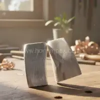 Light Buffalo Horn Najrani Dagger Handle – Polished Raw Material - Front View