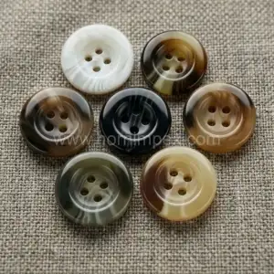 Buffalo horn and bone buttons handcrafted in India by HornImpex for wholesale export