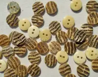 Buffalo Horn Buttons – Natural, Handmade & Wholesale - Front View