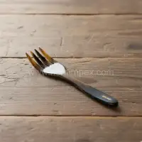 Buffalo Horn Dining Fork – 100% Natural Horn Tableware - Second View