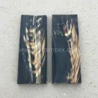 Buffalo Horn Knife Handle Scales – Polished & Handmade by Indian Exporter - Front View