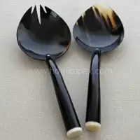Buffalo Horn Spoon – Handmade & Polished Export Quality Supplier from India - Front View