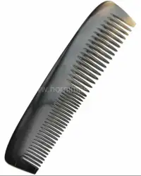 Dark Horn & Bone Comb – Handmade Dual Tooth Hair Comb – Anti-Static Finish | HornImpex - Front View