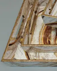 Luxury Serving Tray Set – Brown Marble Design  - Second View