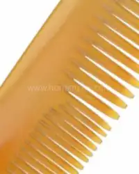 Light Horn and Bone Comb – Golden Amber Tone – Dual Tooth Handmade Comb | HornImpex - Second View