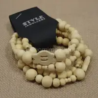 Handcrafted Multi-Strand Bone Bead Bracelet | Natural & Bohemian Style Jewellery - Front View