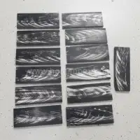 Wholesale Buffalo Horn Gava Plates - Premium Raw Blanks for Eyewear & Knife Handles - Front View