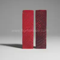 Red Dyed Bone Knife Handle Blanks – Handmade Buffalo Bone Scales - Front View