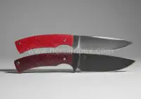 Red Dyed Bone Knife Handle Blanks – Handmade Buffalo Bone Scales - Second View