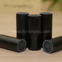 Black Cattle Horn Rolls – Natural Polished Horn Rods by HornImpex - Front View