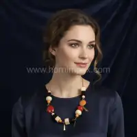 Handmade Horn Bone Bead Necklace – Eco-Friendly Jewelry Exporter India - Second View