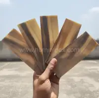 Light Brown Buffalo Horn Scales for Knife Handles & Eyewear Frames - Front View