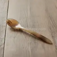 Horn Spoon – Handmade Buffalo Horn Kitchen & Serving Utensil - Front View