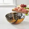 Handmade buffalo horn bowls with natural texture eco-friendly serving bowls for kitchen and dining use