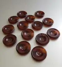 Premium Natural Buffalo Horn Buttons – Wholesale Export - Front View