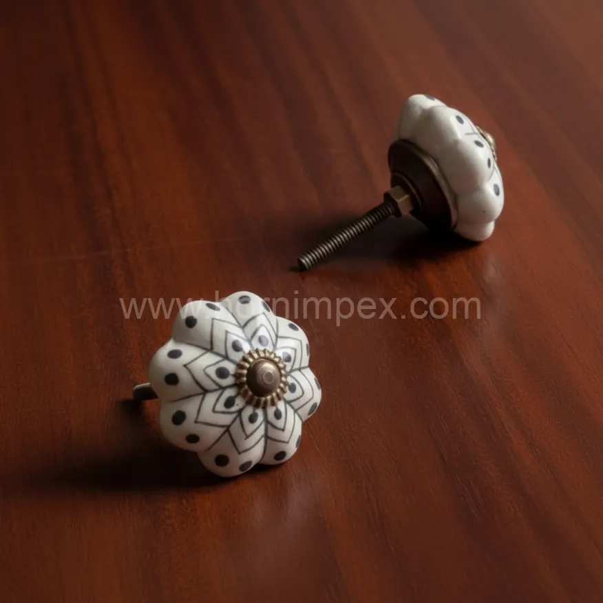 Hand-painted Bone Drawer Pull Knobs – Bulk Supply & Export from India - Door Knobs - image 1